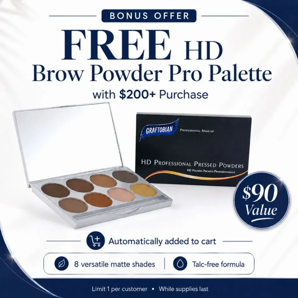 Graftobian Ultra HD Brow Powder palette sourcils 8 teintes mate
