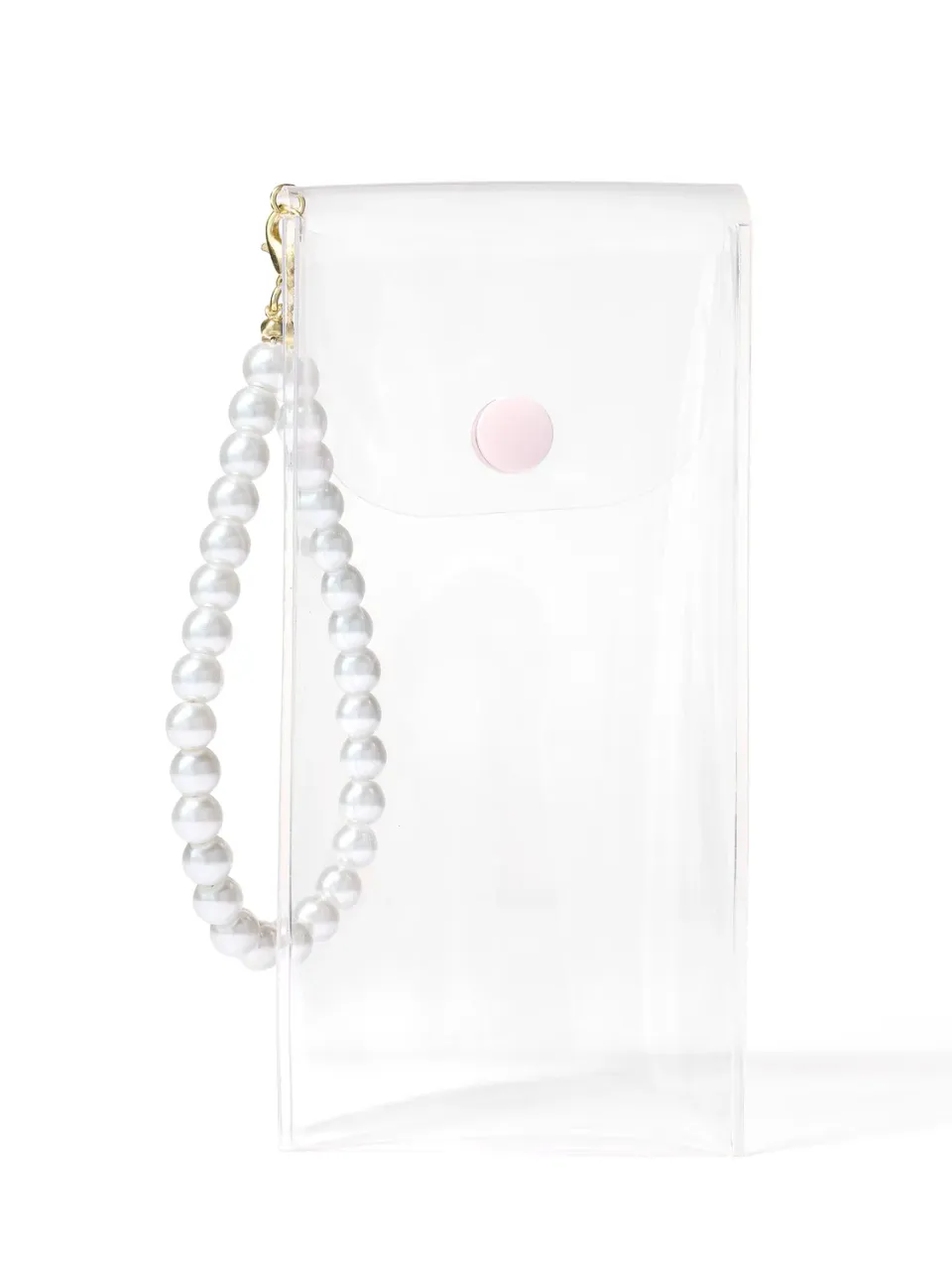 Tarte pochette réutilisable dragonne perles trousse transparente multi