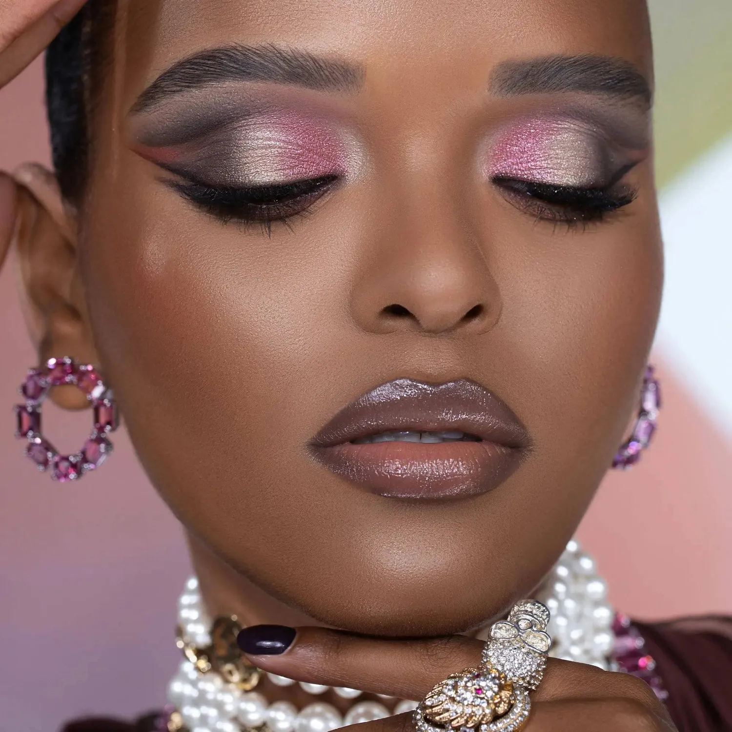Natasha Denona Retro Glam palette fards paupieres midi verts roses