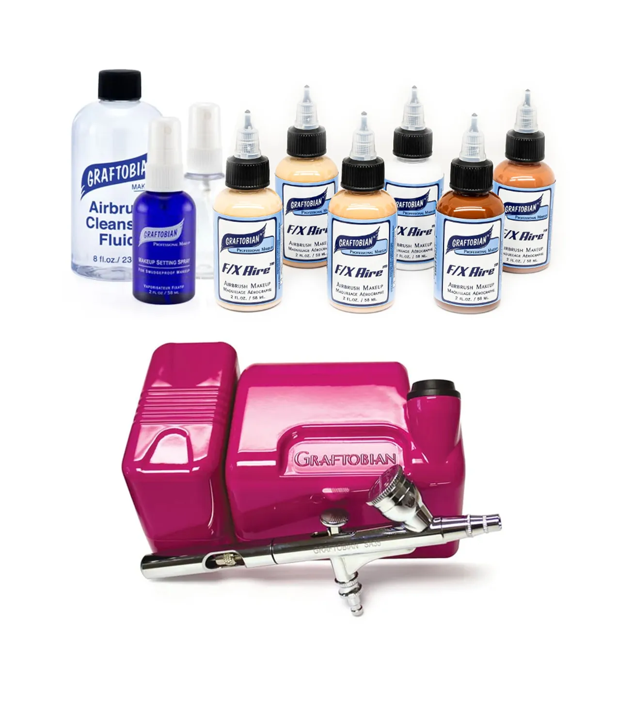 Graftobian Character FX Aire Walk-Around kit aérographe noir