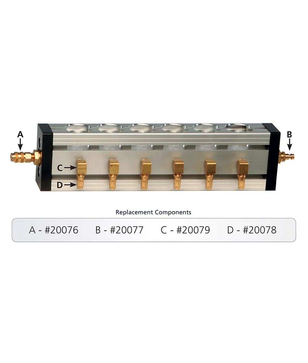 Graftobian Air Rail manifold aérographe 6 sorties métal