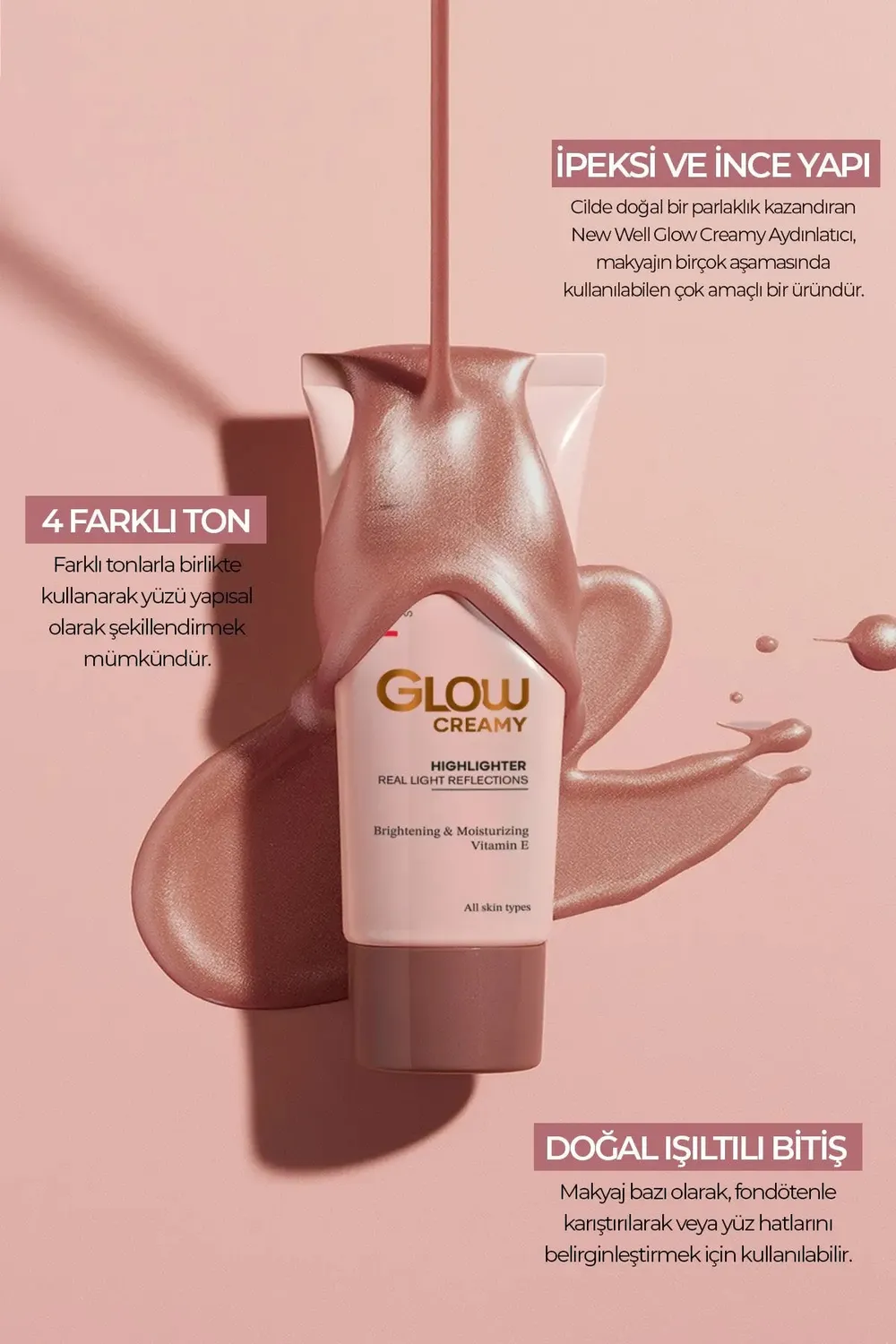 New Well Glow Creamy Highlighter 02 Sunstone 30 ml